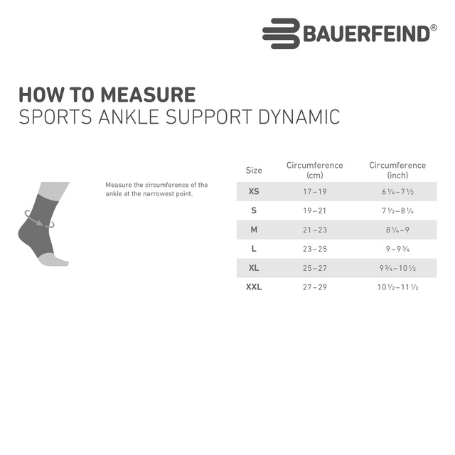 Bauerfeind Sprunggelenkbandage »Ankle Support DYNAMIC« beidseitig tragbar, aus Baumwolle, Polyester und Elasthan
