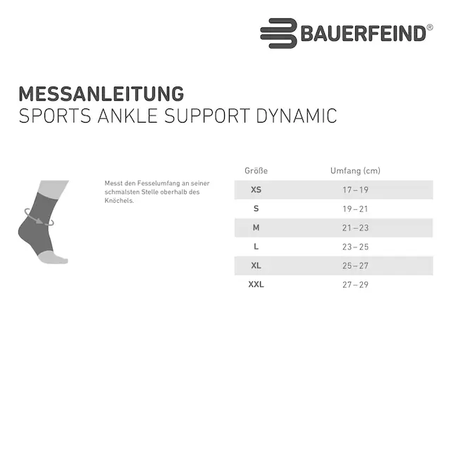 Bauerfeind Sprunggelenkbandage »Ankle Support DYNAMIC« beidseitig tragbar, aus Baumwolle, Polyester und Elasthan