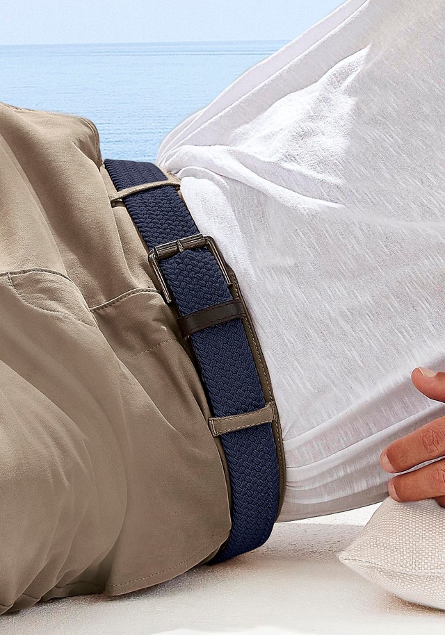 AUTHENTIC LE JOGGER Hüftgürtel »Herrengürtel, Anzuggürtel, Jeansgürtel, Hosengürtel, Stretchgürtel« Flechtgürtel, Gürtel für Jeans & Hosen aus elastischem Material