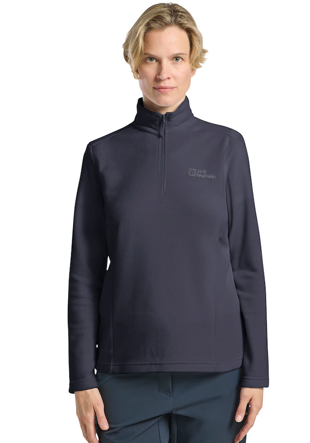 Jack Wolfskin Stehkragenpullover »TAUNUS HZ W« Fleecepullover, Halfzip-Reißverschluss, Stehkragen