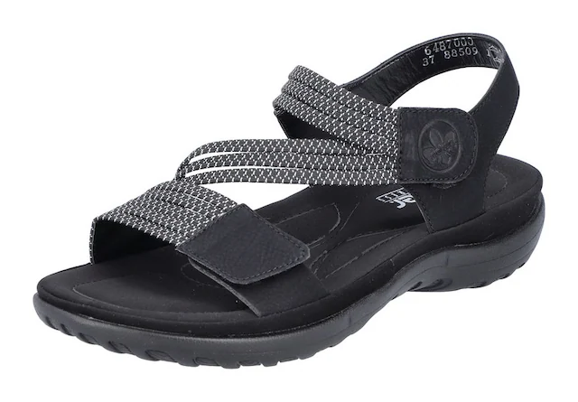 Rieker Riemchensandale Sommerschuh, Sandalette, Keilabsatz, mit Gummizügen