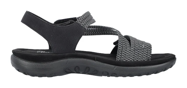 Rieker Riemchensandale Sommerschuh, Sandalette, Keilabsatz, mit Gummizügen