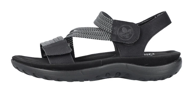 Rieker Riemchensandale Sommerschuh, Sandalette, Keilabsatz, mit Gummizügen
