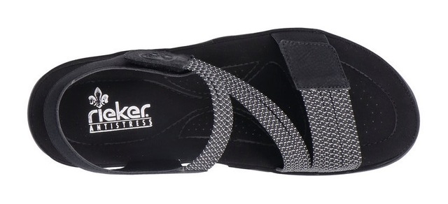 Rieker Riemchensandale Sommerschuh, Sandalette, Keilabsatz, mit Gummizügen
