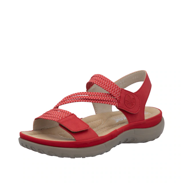 Rieker Riemchensandale Sommerschuh, Sandalette, Keilabsatz, mit Gummizügen