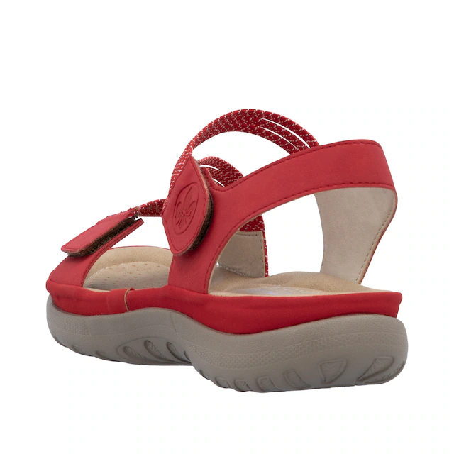 Rieker Riemchensandale Sommerschuh, Sandalette, Keilabsatz, mit Gummizügen