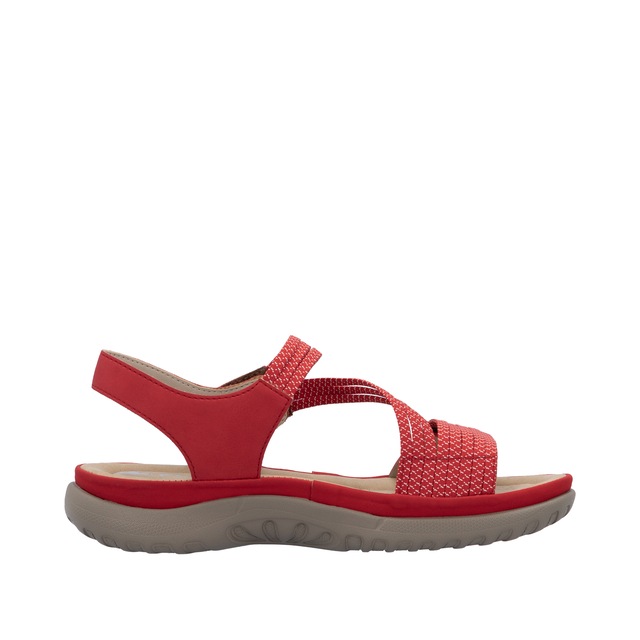 Rieker Riemchensandale Sommerschuh, Sandalette, Keilabsatz, mit Gummizügen