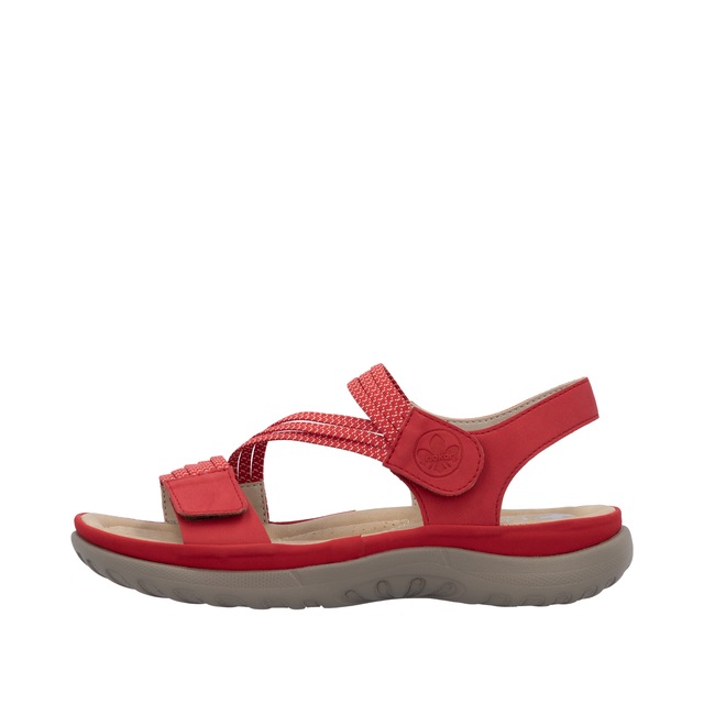 Rieker Riemchensandale Sommerschuh, Sandalette, Keilabsatz, mit Gummizügen