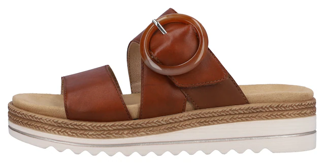 Remonte Pantolette , Keilabsatz, Sommerschuh, Schlappen mit Zierschnalle