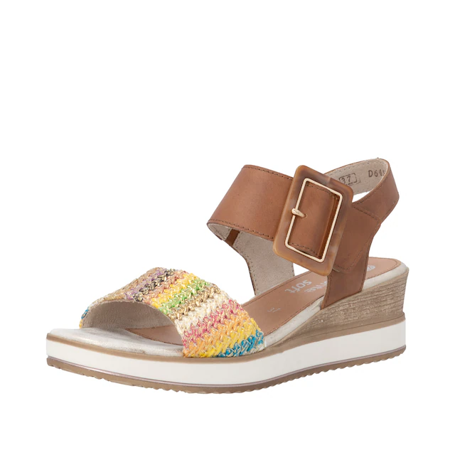 Remonte »ELLE-Collection« Sommerschuh, Sandale, Bequemschuh mit Klett unter der Zierschnalle