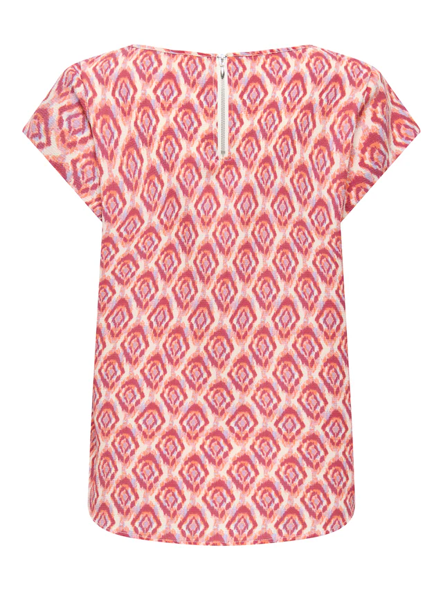 ONLY Shirtbluse »ONLVIC S/S AOP TOP NOOS PTM« mit Allover Druck