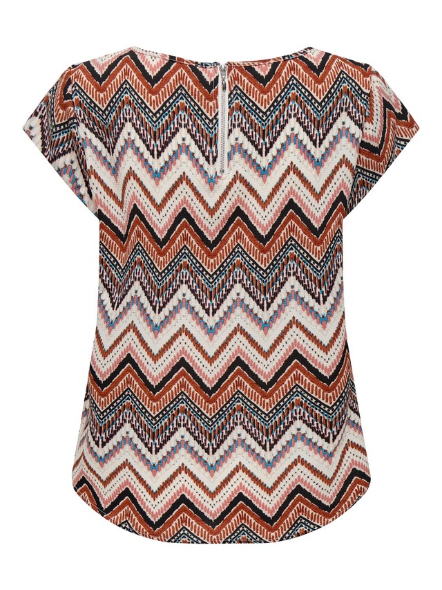 ONLY Shirtbluse »ONLVIC S/S AOP TOP NOOS PTM« mit Allover Druck