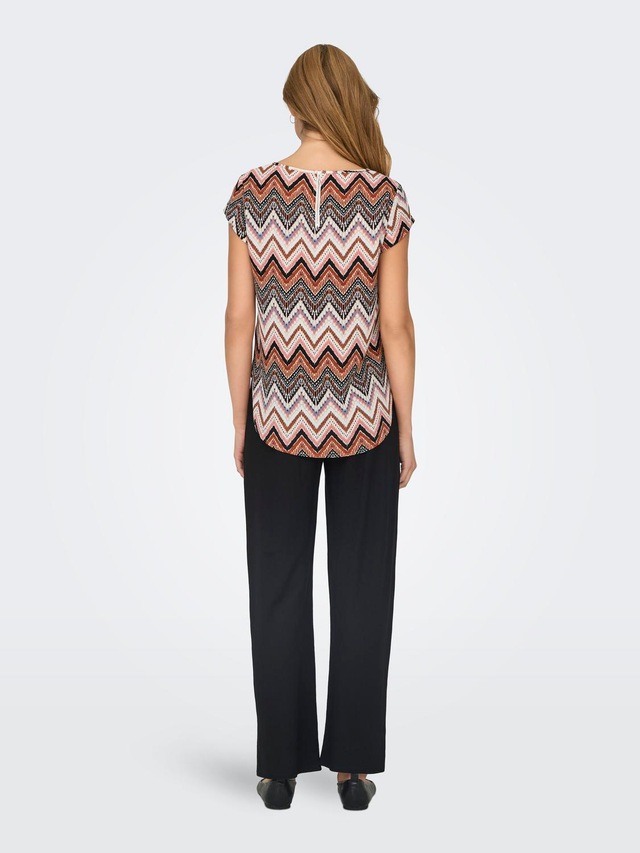 ONLY Shirtbluse »ONLVIC S/S AOP TOP NOOS PTM« mit Allover Druck