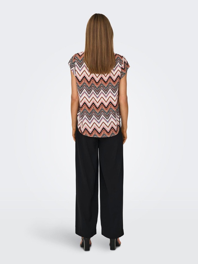 ONLY Shirtbluse »ONLVIC S/S AOP TOP NOOS PTM« mit Allover Druck