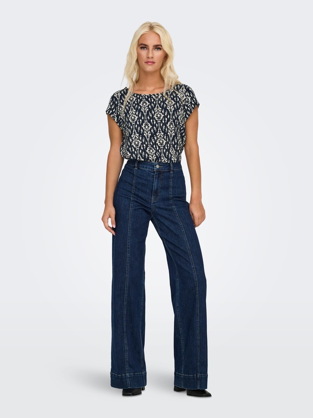 ONLY Shirtbluse »ONLVIC S/S AOP TOP NOOS PTM« mit Allover Druck