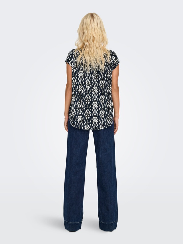 ONLY Shirtbluse »ONLVIC S/S AOP TOP NOOS PTM« mit Allover Druck