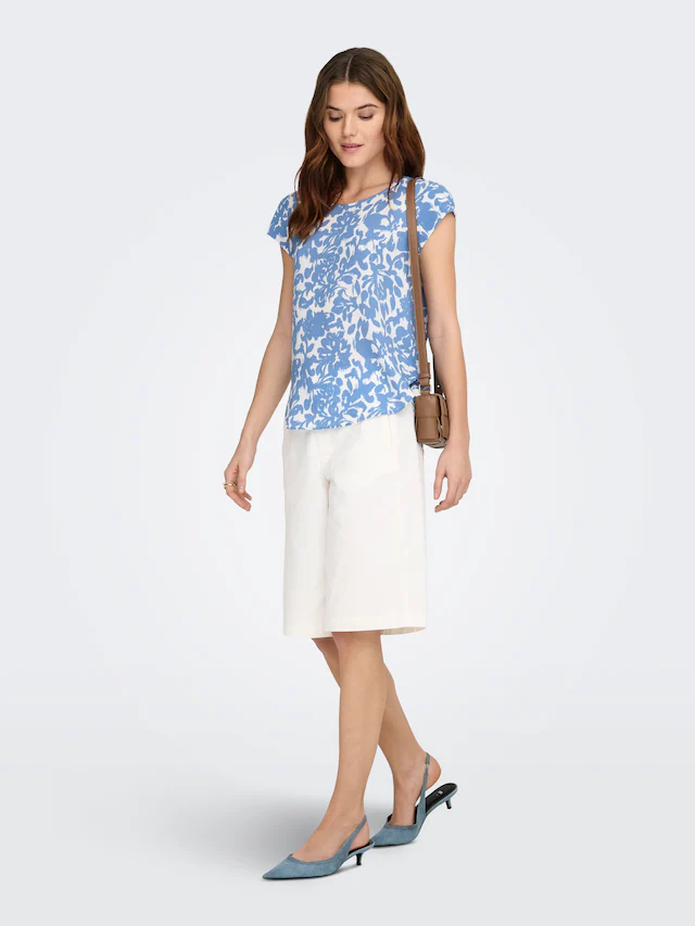ONLY Shirtbluse »ONLVIC S/S AOP TOP NOOS PTM« mit Allover Druck