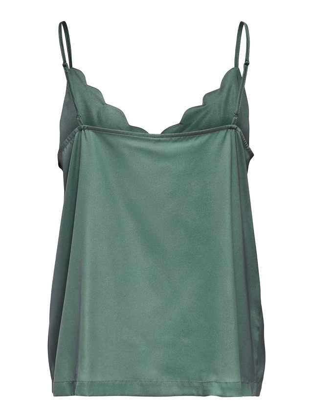 ONLY Spaghettitop »ONLDEBBIE – Singlet mit geschwungener Ausschnittkante« unifarben, feminin, tailliert, Polyester, Spaghettiträger