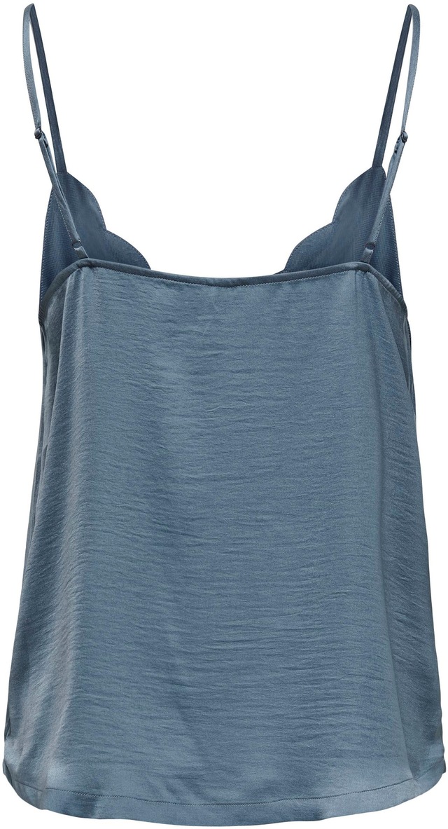 ONLY Spaghettitop »ONLDEBBIE – Singlet mit geschwungener Ausschnittkante« unifarben, feminin, tailliert, Polyester, Spaghettiträger