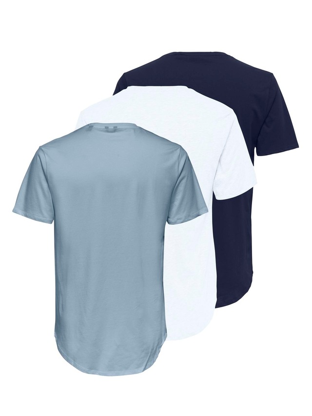 ONLY & SONS T-Shirt »ONSMATT LONGY SS TEE 3-PACK« Packung, 3 Stk. Baumwolle, relaxed fit