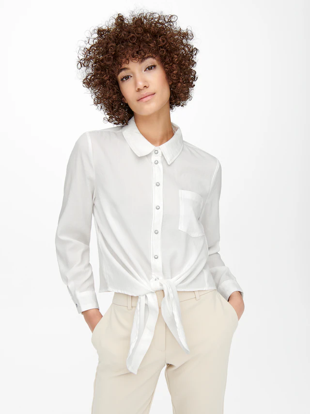 ONLY Hemdbluse »ONLLECEY LS KNOT SHIRT NOOS WVN«