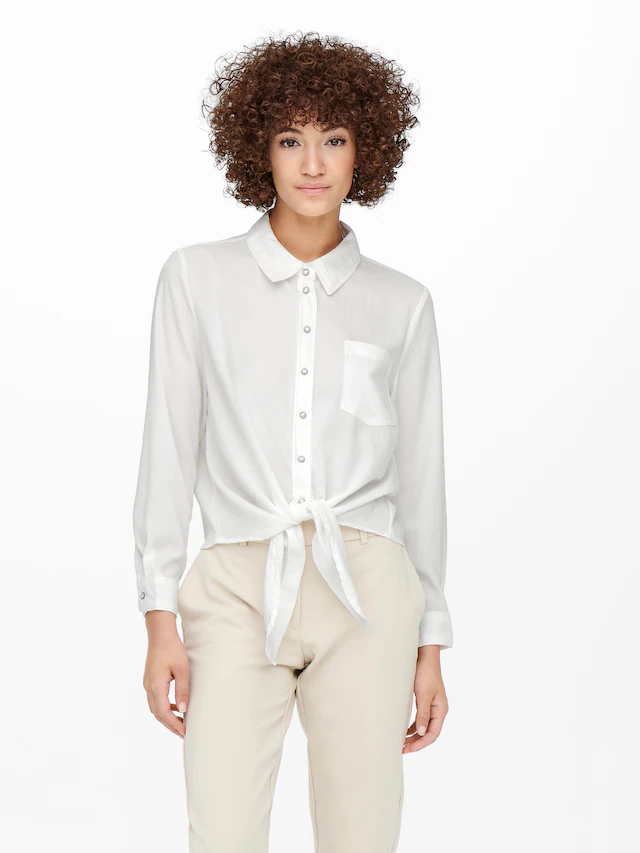 ONLY Hemdbluse »ONLLECEY LS KNOT SHIRT NOOS WVN«