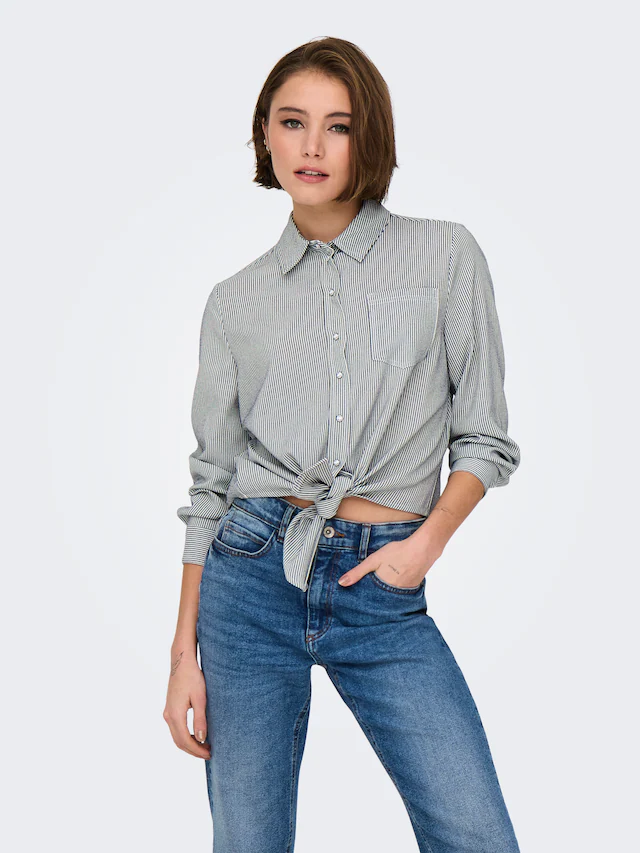 ONLY Hemdbluse »ONLLECEY LS KNOT SHIRT NOOS WVN«