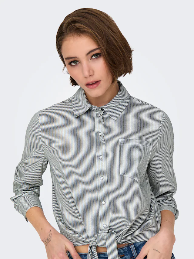 ONLY Hemdbluse »ONLLECEY LS KNOT SHIRT NOOS WVN«