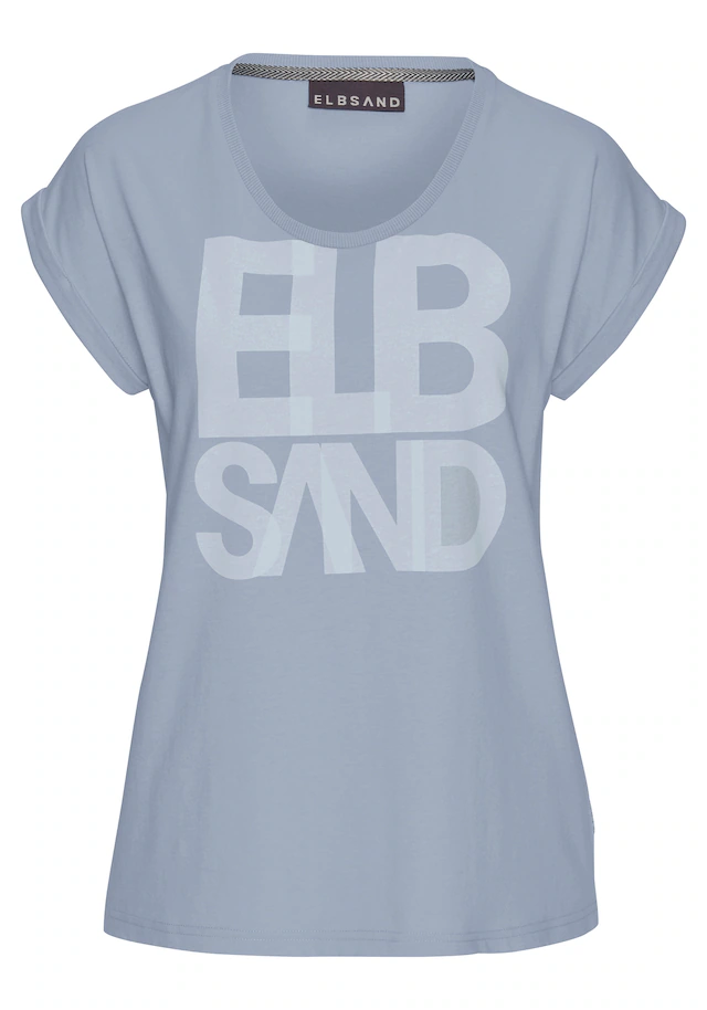 Elbsand T-Shirt »Eldis« mit Logodruck, Kurzarmshirt aus Baumwoll-Mix, sportlich-casual