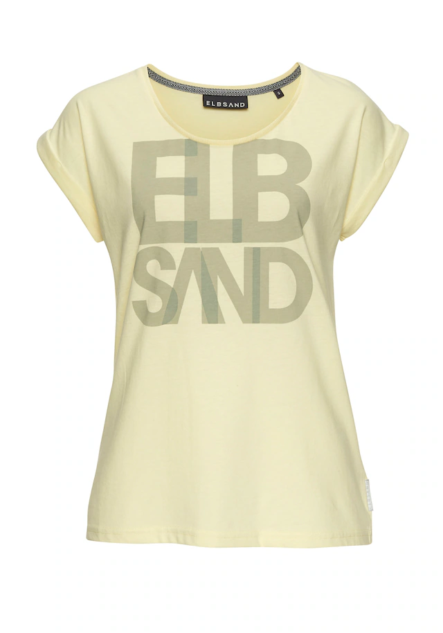 Elbsand T-Shirt »Eldis« mit Logodruck, Kurzarmshirt aus Baumwoll-Mix, sportlich-casual