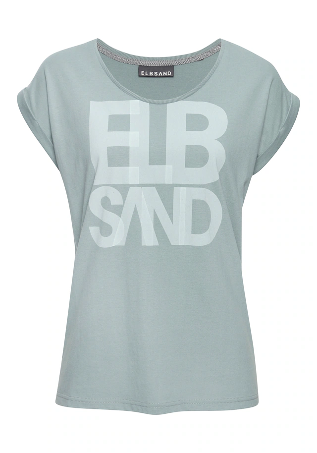 Elbsand T-Shirt »Eldis« mit Logodruck, Kurzarmshirt aus Baumwoll-Mix, sportlich-casual