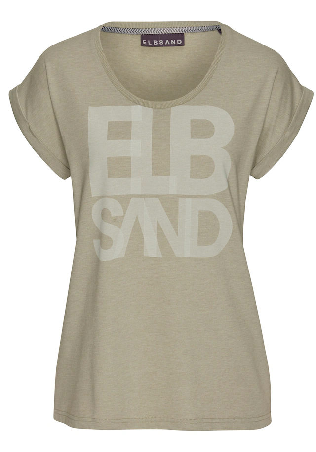 Elbsand T-Shirt »Eldis« mit Logodruck, Kurzarmshirt aus Baumwoll-Mix, sportlich-casual
