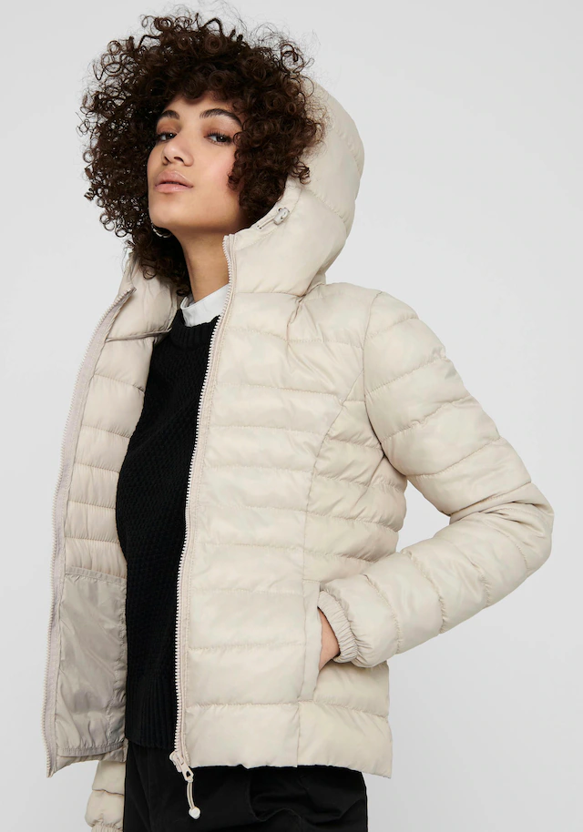 ONLY Steppjacke »ONLTAHOE HOOD JACKET OTW NOOS« mit Kapuze Kunstfaser, perfekt für den Übergang