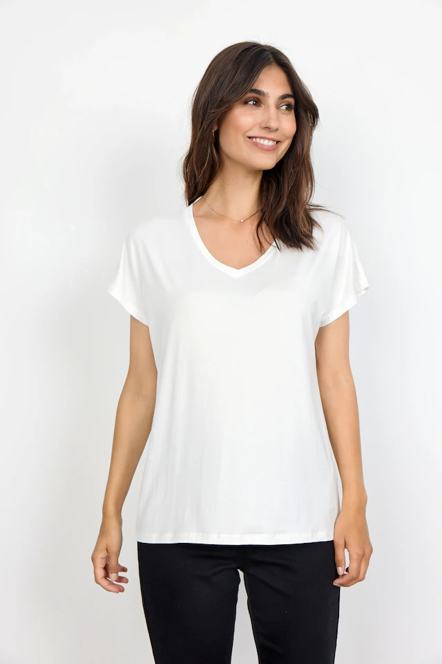 soyaconcept V-Shirt »SC-MARICA 32« aus Viskosemischung mit Lyocell und Elasthan, Regular Fit