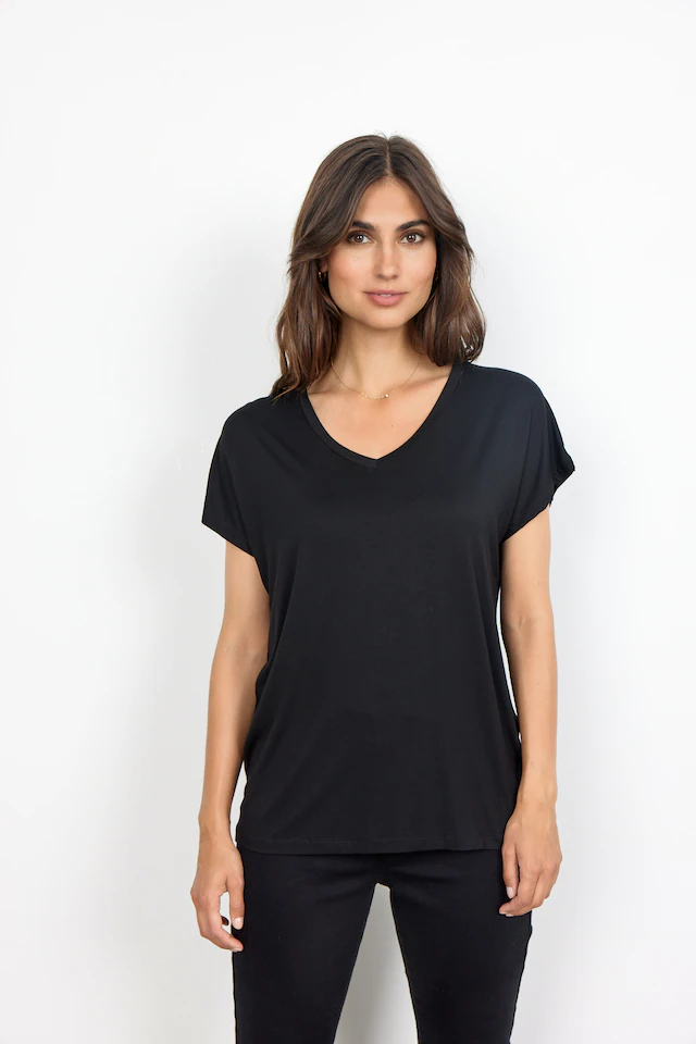 soyaconcept V-Shirt »SC-MARICA 32« aus Viskosemischung mit Lyocell und Elasthan, Regular Fit