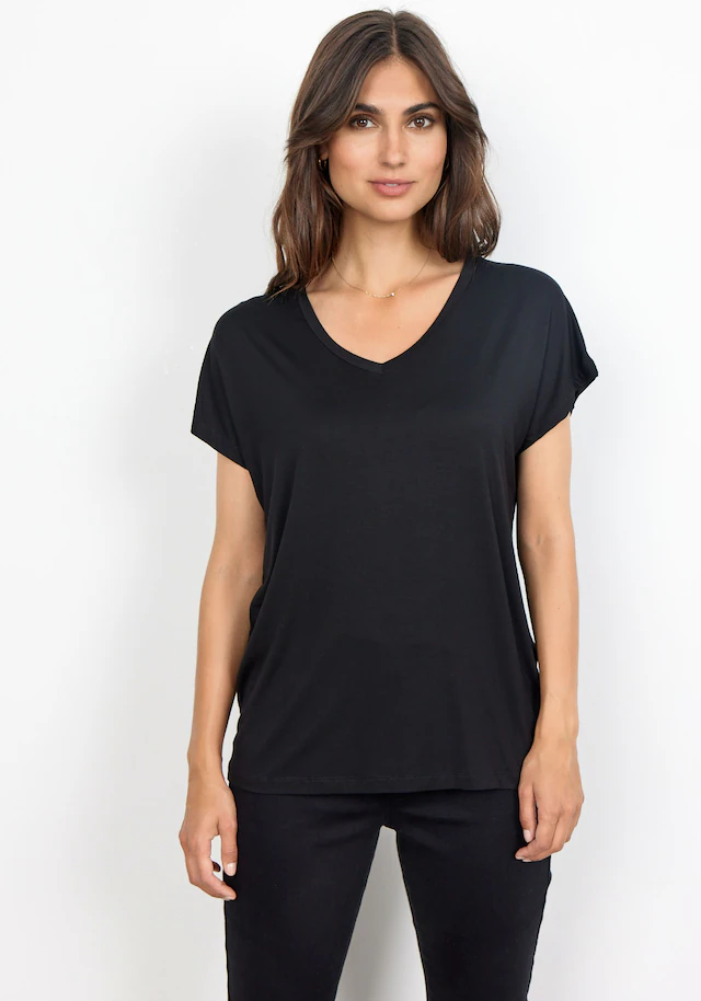 soyaconcept V-Shirt »SC-MARICA 32« aus Viskosemischung mit Lyocell und Elasthan, Regular Fit