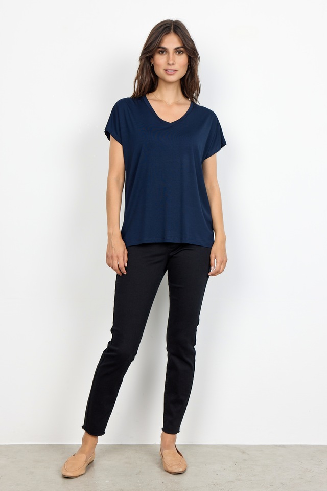 soyaconcept V-Shirt »SC-MARICA 32« aus Viskosemischung mit Lyocell und Elasthan, Regular Fit