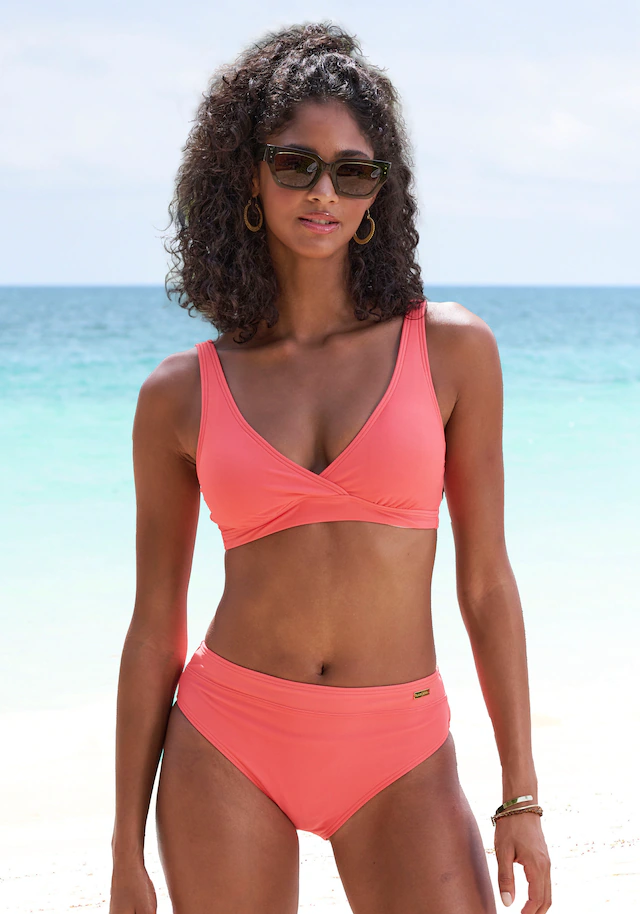 LASCANA Highwaist-Bikini-Hose »Lolo« mit angesetztem Bündchen