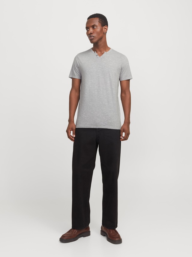Jack & Jones T-Shirt »SPLIT NECK TEE« mit V-Ausschnitt