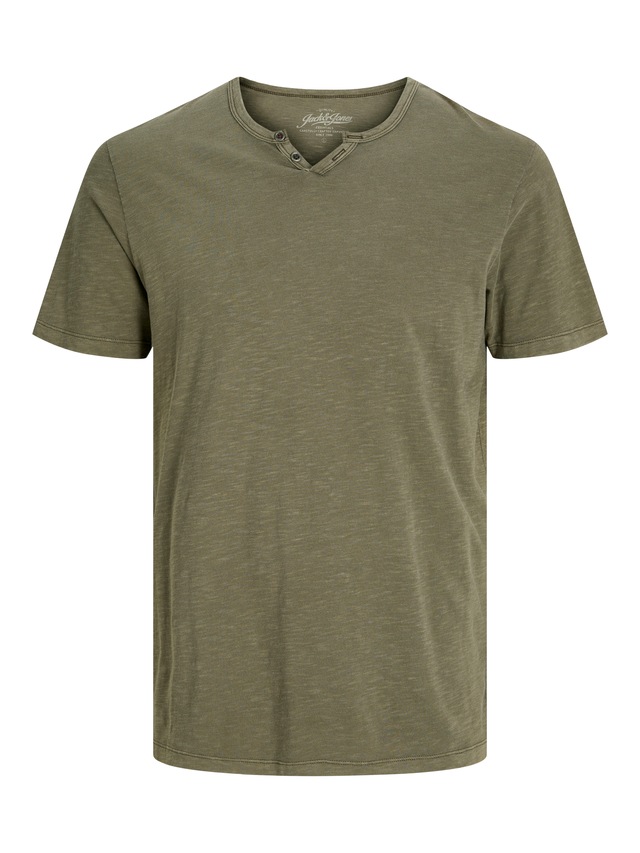 Jack & Jones T-Shirt »SPLIT NECK TEE« mit V-Ausschnitt