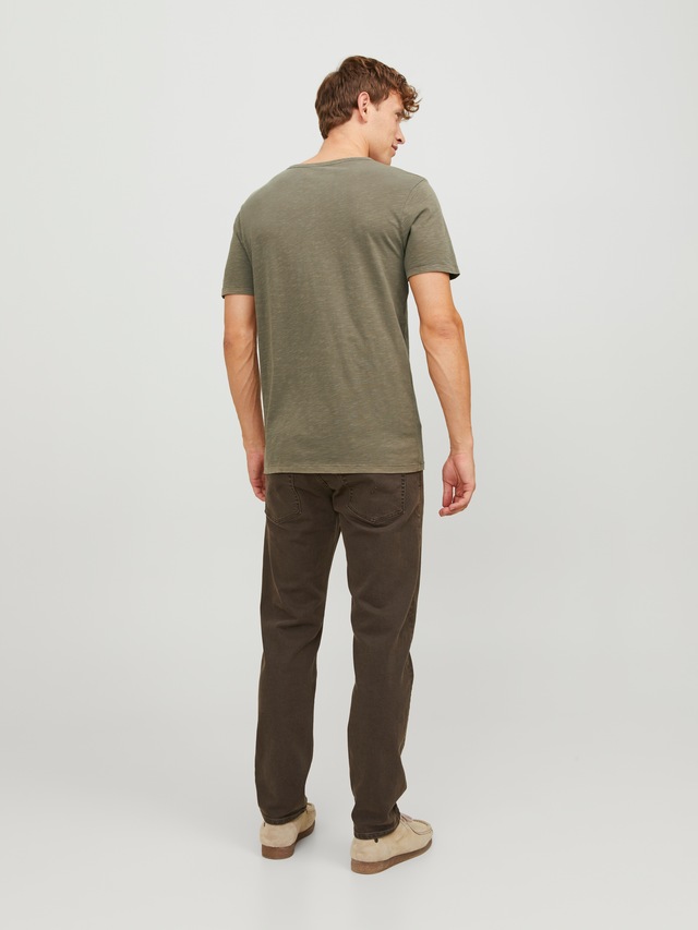 Jack & Jones T-Shirt »SPLIT NECK TEE« mit V-Ausschnitt
