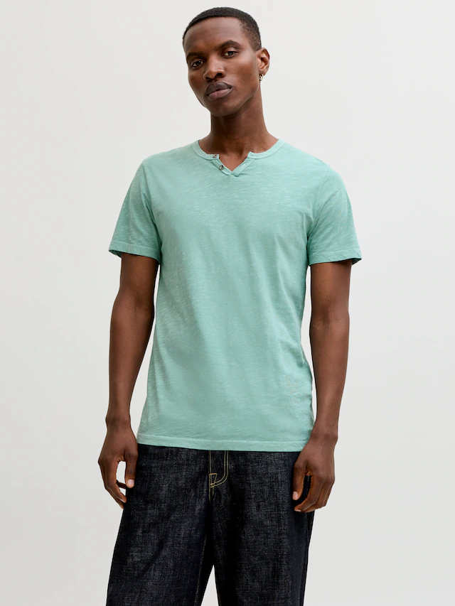 Jack & Jones T-Shirt »SPLIT NECK TEE« mit V-Ausschnitt