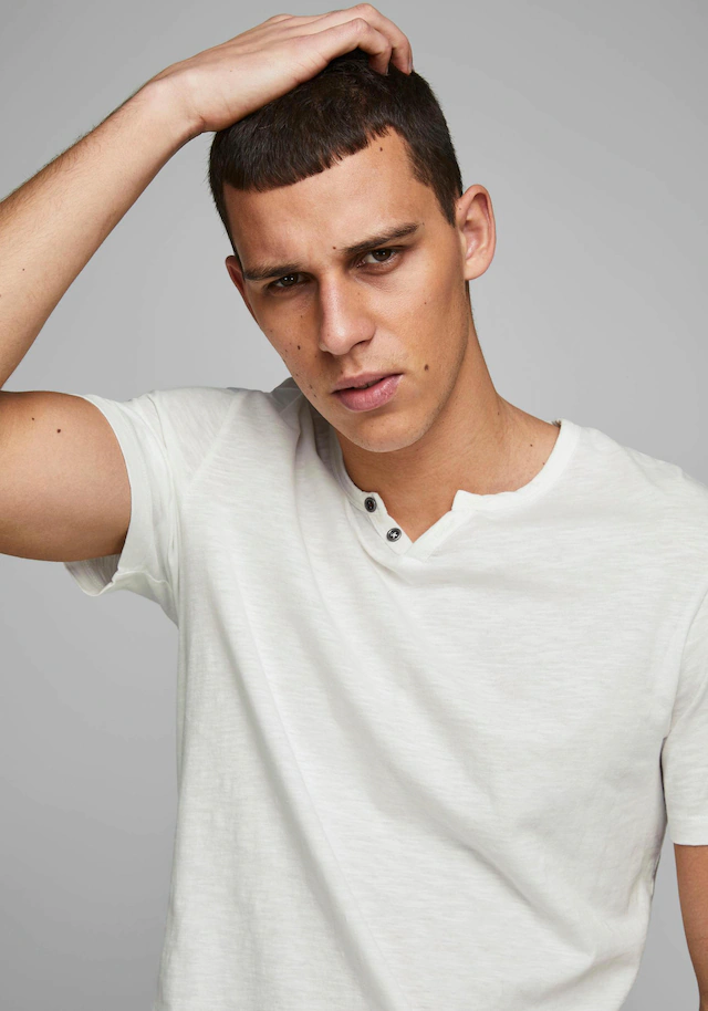 Jack & Jones T-Shirt »SPLIT NECK TEE« mit V-Ausschnitt
