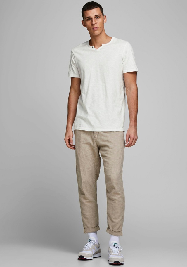 Jack & Jones T-Shirt »SPLIT NECK TEE« mit V-Ausschnitt