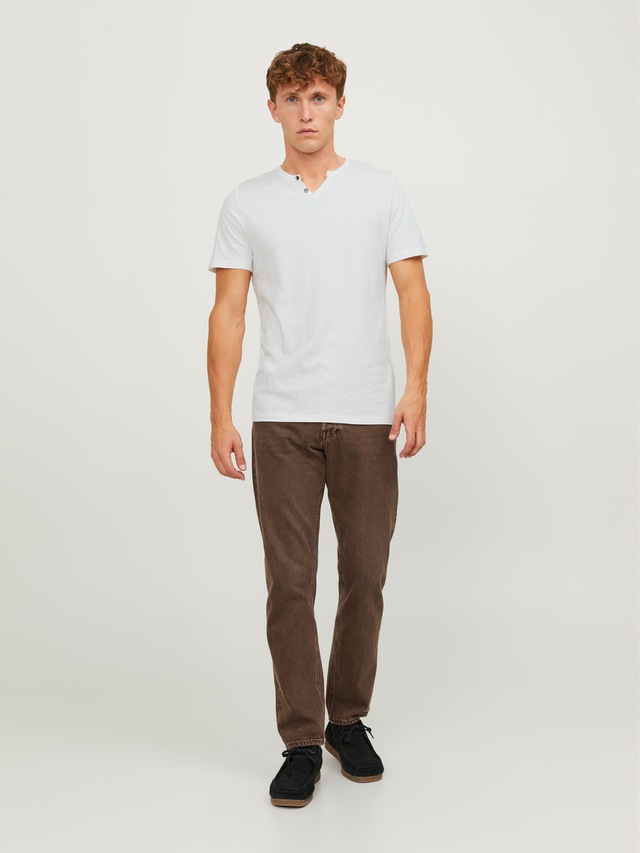 Jack & Jones T-Shirt »SPLIT NECK TEE« mit V-Ausschnitt