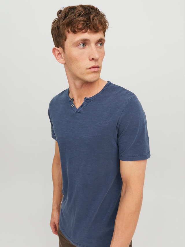 Jack & Jones T-Shirt »SPLIT NECK TEE« mit V-Ausschnitt