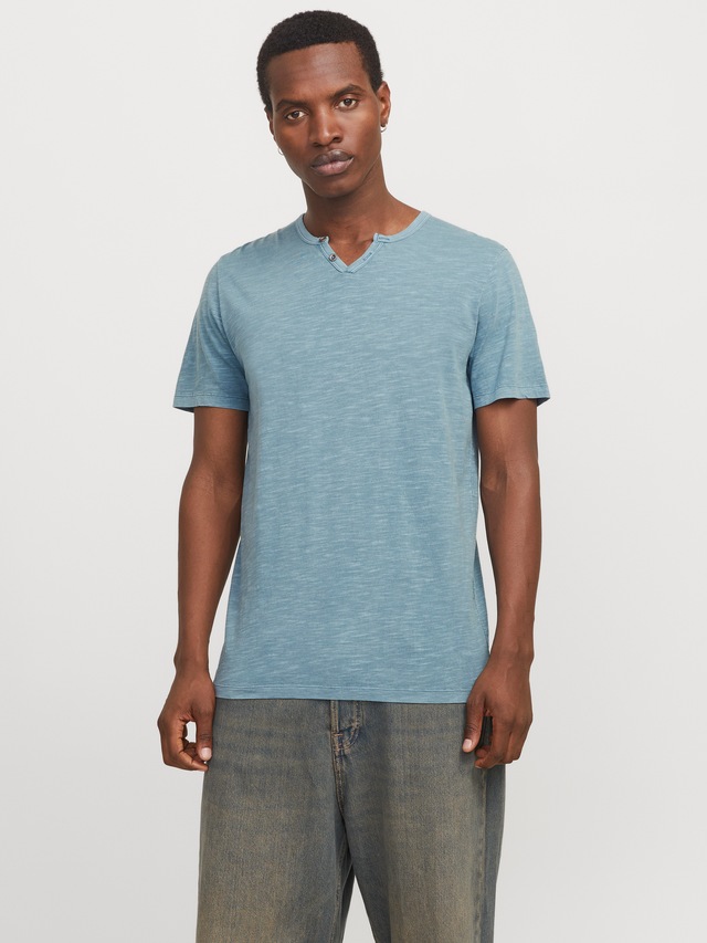 Jack & Jones T-Shirt »SPLIT NECK TEE« mit V-Ausschnitt