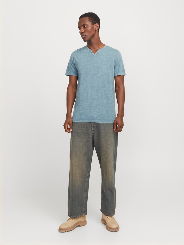Jack & Jones T-Shirt »SPLIT NECK TEE« mit V-Ausschnitt