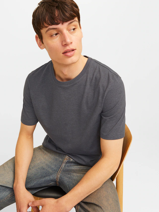 Jack & Jones Rundhalsshirt »JJEORGANIC MELANGE TEE SS O-NECK NOOS« Baumwollmischung, regular fit