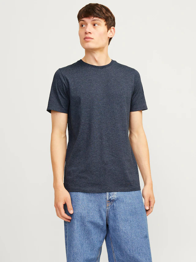 Jack & Jones Rundhalsshirt »JJEORGANIC MELANGE TEE SS O-NECK NOOS« Baumwollmischung, regular fit